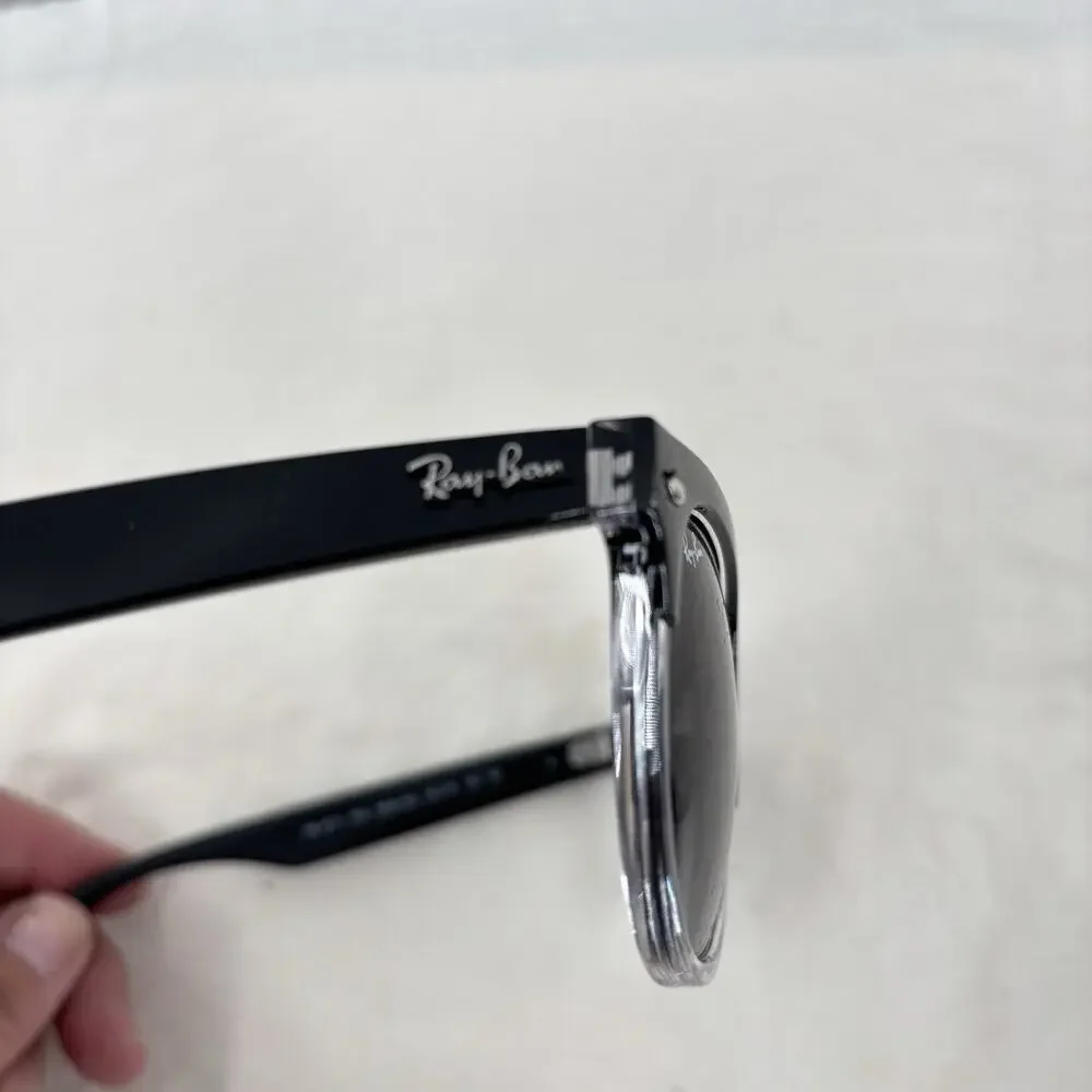 Ray-Ban RB4471 Iris Sunglasses Black Clear Gradient 54mm Made Italy w Case